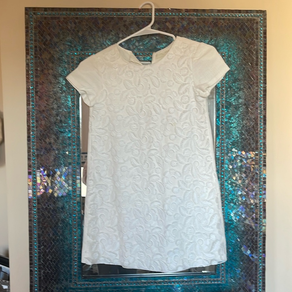 White with flowers, lined